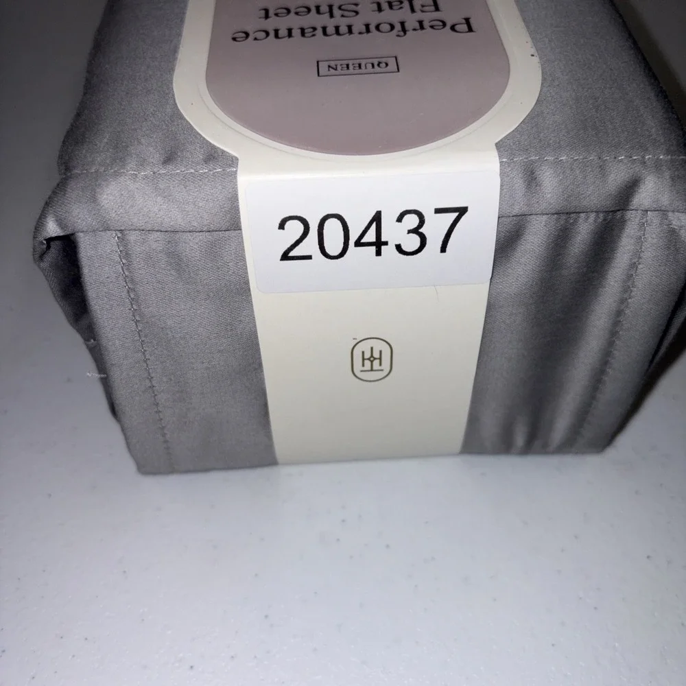 Queen 400 Thread Count Performance Flat Sheet Classic Gray - Threshold: Cotton